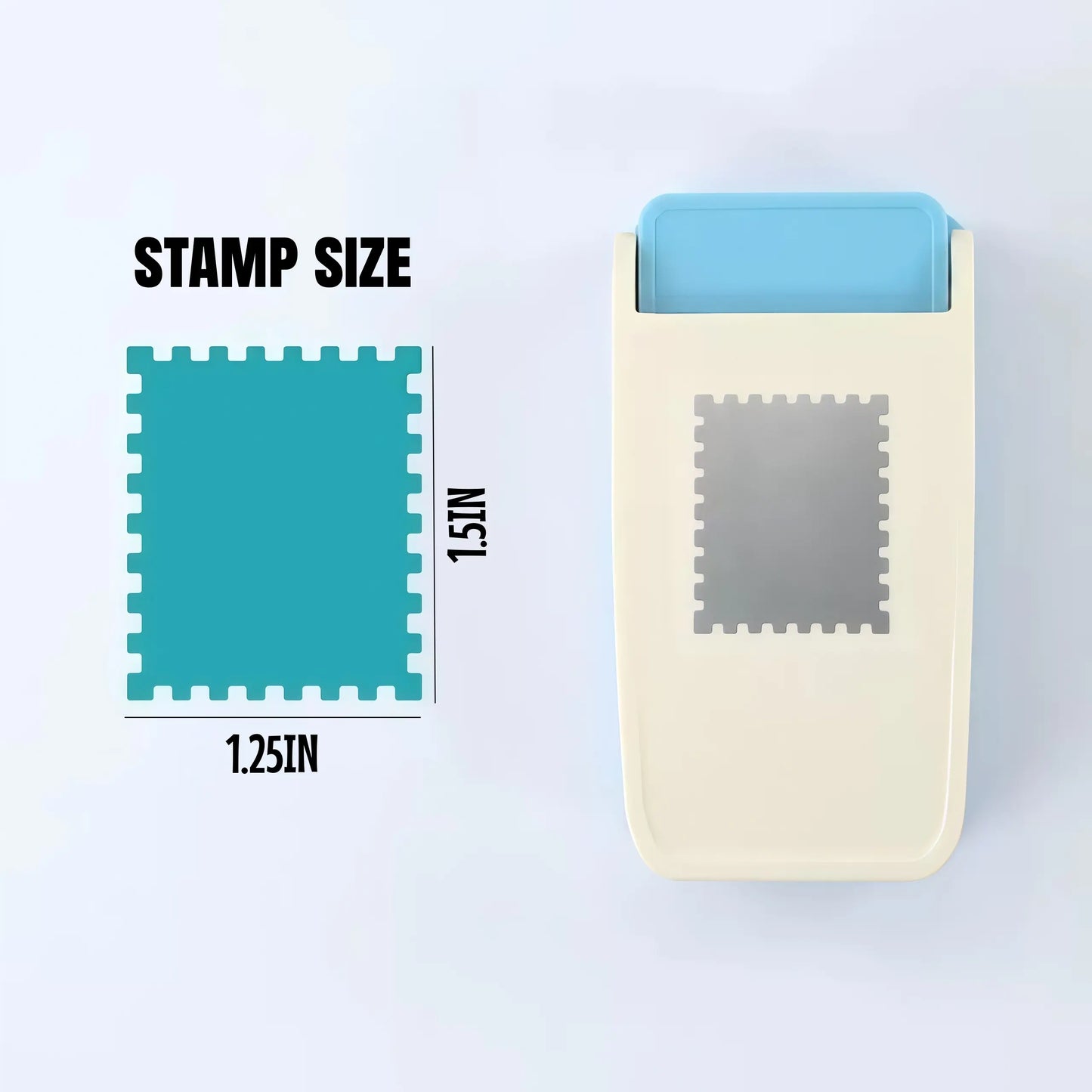 Large Stamp Puncher & Embossing Tool, Can Be Cut to 0.82 in × 1.02 IN, Stamp-Style Decorative Cutter, for Handmade Books/Albums/Cards/Office Supplies/Scrapbooking。1.97In*3.64In*1.43In
