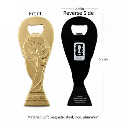 FIFA World Cup 2026 Premium Glass Set - Gold-Rimmed Trophy Design for Gifting, Home Use, and Barware - Reusable Bottles and Mugs