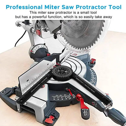 7-Inch Miter Saw Protractor, Aluminum Measuring Tool with Precision Laser-Engraved Scale & Accurate Teflon Mechanism, Multi-Industry Use for Woodworking & Construction, Ideal for Crown Molding