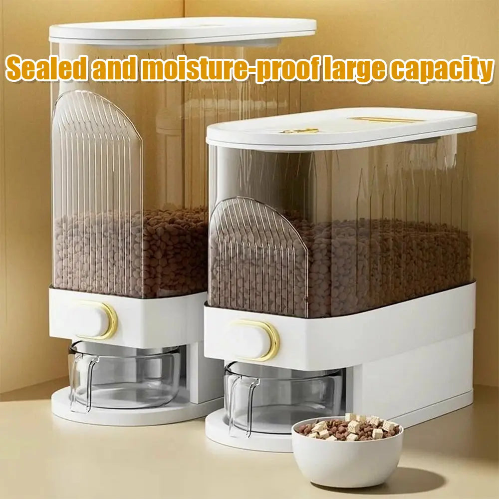 Extra Large Airtight Cereal Storage Containers Set (5Kg/10Kg) - Family Size Bulk Dispenser for Pantry Organization with Labels & Marker