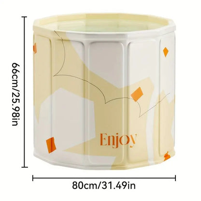 Foldable Portable Bathtub for Adults - Freestanding Thermal Spa Soaking Tub for Home and Outdoor Use, Quick Setup, 31.49" x 25.98