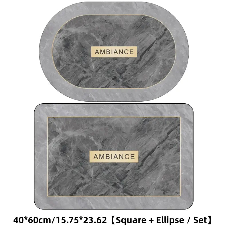 2-Piece Quick-Drying Anti-Slip Bathroom Mat Set, 0.1-Inch Thin Water-Absorbing Design for Household Use at Entrance and Washbasin