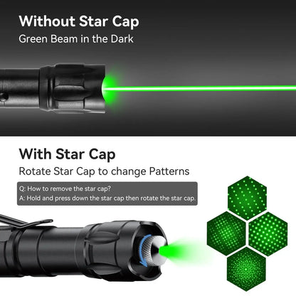 Rechargeable Laser Pointer, High Power Beam Light, Long Distance Range, for Use with TV LED LCD Screens, Suitable for Tactical, Office, Outdoor, and Construction Use, Powerful Light