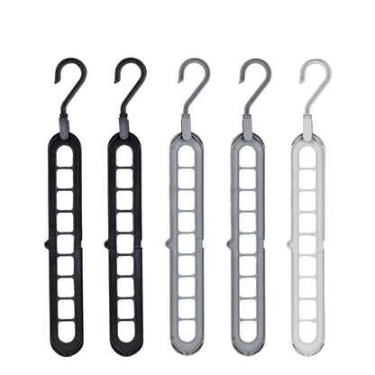 3/5-Pack Heavy-Duty Foldable Plastic Hangers with 9 Holes - Anti-Slip, Space-Saving Closet Organizer for Wardrobe, Dorm Storage Organizer #Summervibes