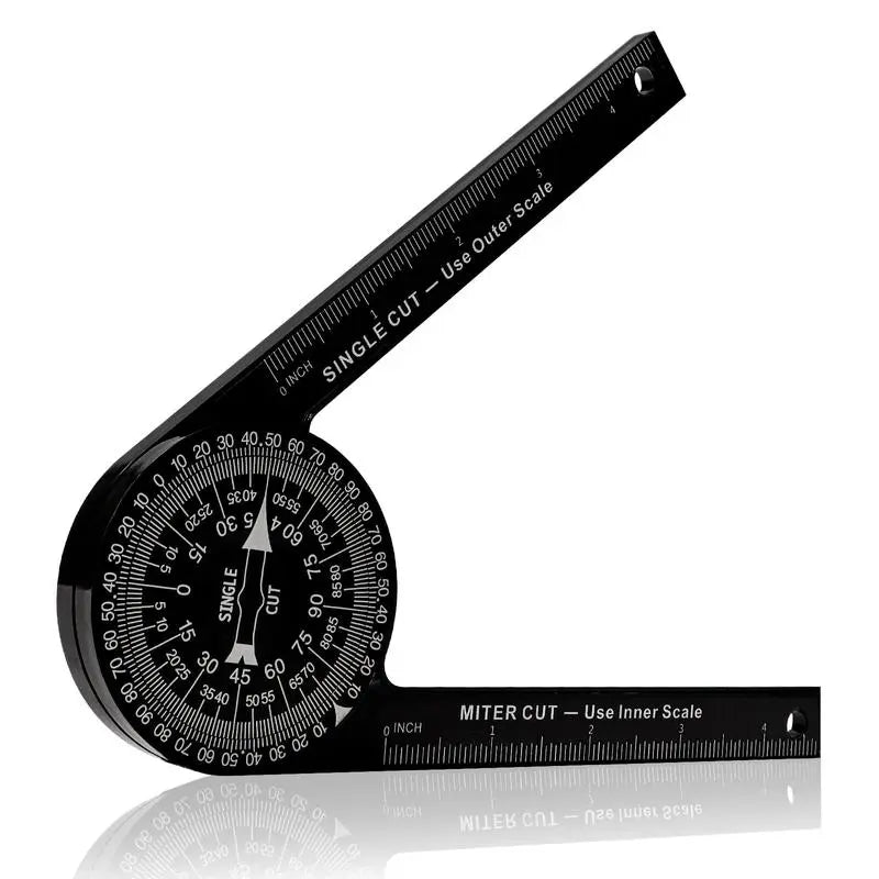 7-Inch Miter Saw Protractor, Aluminum Measuring Tool with Precision Laser-Engraved Scale & Accurate Teflon Mechanism, Multi-Industry Use for Woodworking & Construction, Ideal for Crown Molding