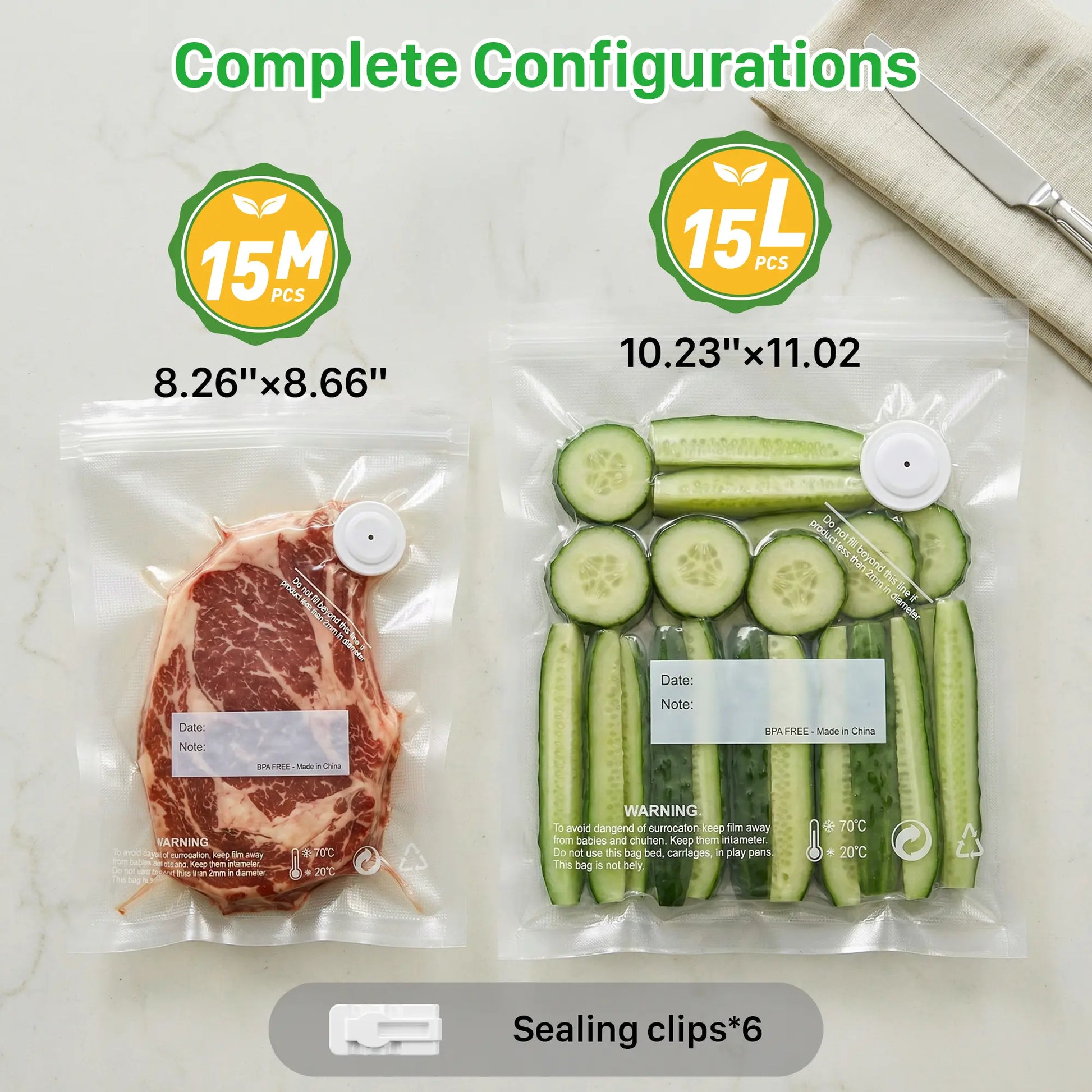 Vacuum Sealer for Food with Visual Water Storage Tank, Handheld Saver Vacuum Sealer Machine with 30 Reusable Bags for 5X Preservation & Fresh #Summervibes