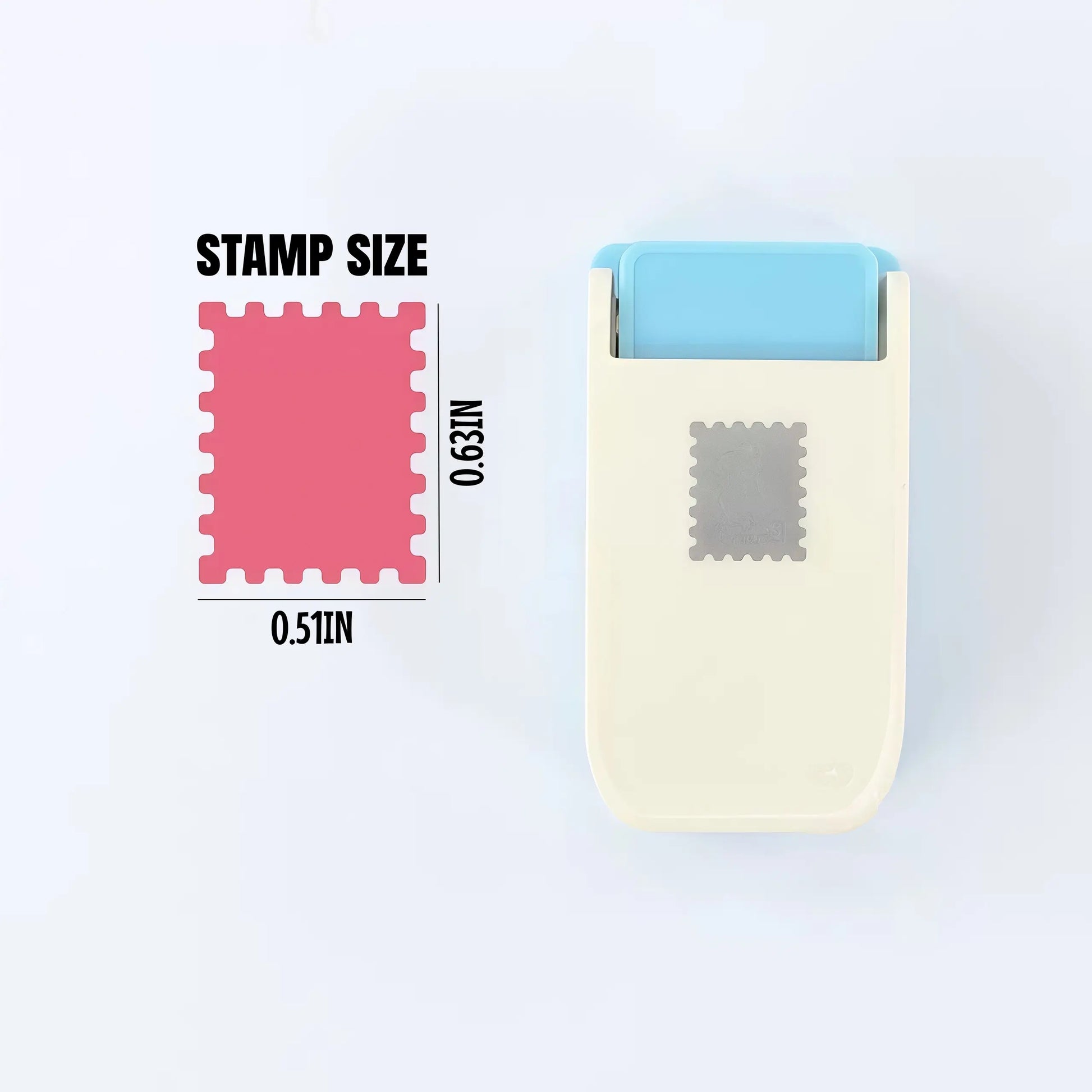 Large Stamp Puncher & Embossing Tool, Can Be Cut to 0.82 in × 1.02 IN, Stamp-Style Decorative Cutter, for Handmade Books/Albums/Cards/Office Supplies/Scrapbooking。1.97In*3.64In*1.43In