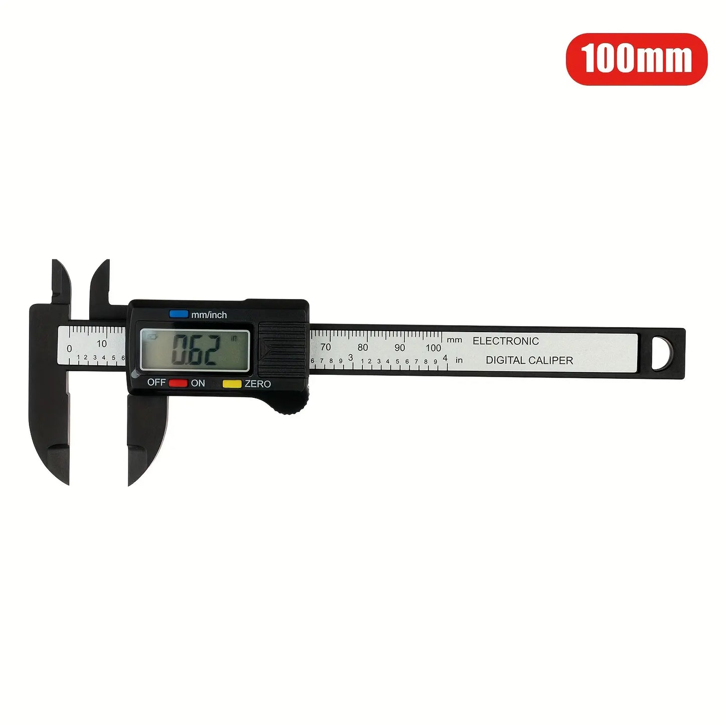 Precision Digital Caliper (0–100Mm / 0–150Mm Options) – Big LCD Display, Auto-Off, Fast Inch/Metric Switch for DIY, Home Repair & Toolboxes