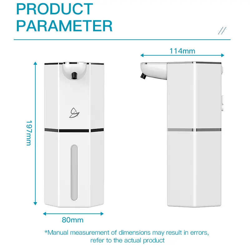 Automatic Soap Dispenser, 12Oz Touchless Foaming Soap Dispenser, USB Rechargeable, 4 Adjustable Levels, Waterproof, Kitchen Gadgets, Home Essentials Hand Wall, Bathroom Soap Dispenser Restroom