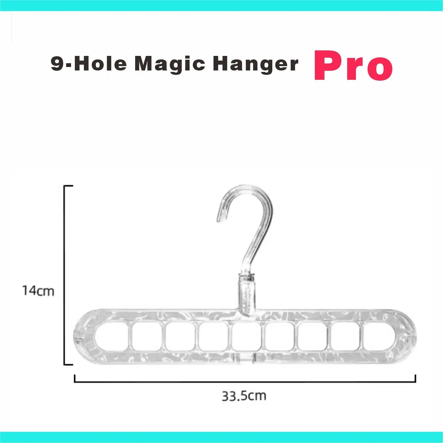 3/5-Pack Heavy-Duty Foldable Plastic Hangers with 9 Holes - Anti-Slip, Space-Saving Closet Organizer for Wardrobe, Dorm Storage Organizer #Summervibes