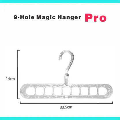 3/5-Pack Heavy-Duty Foldable Plastic Hangers with 9 Holes - Anti-Slip, Space-Saving Closet Organizer for Wardrobe, Dorm Storage Organizer #Summervibes