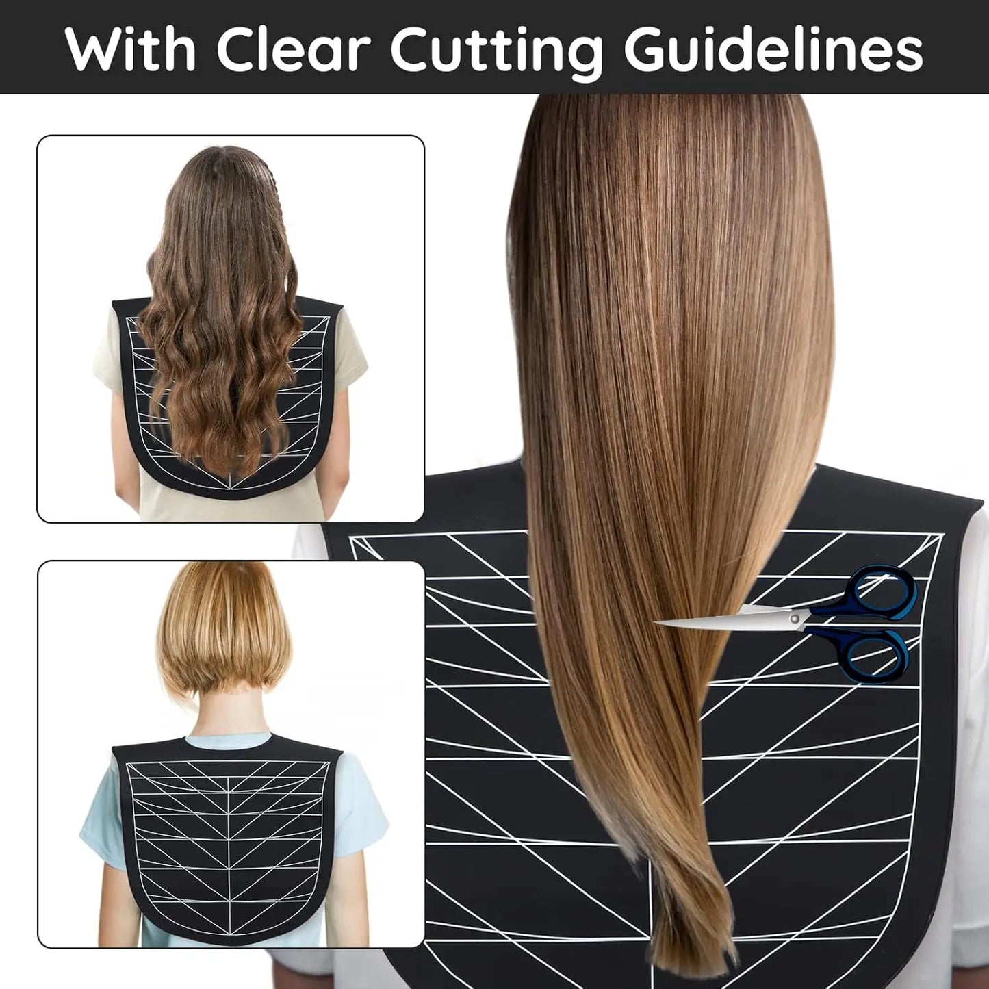 Betty Dain Hair Cutting Guide Collar, Angular and Straight Cutting Guidelines, Weighted, Non-Slip, Waterproof Rubber Material Tiktokshopspringglowup