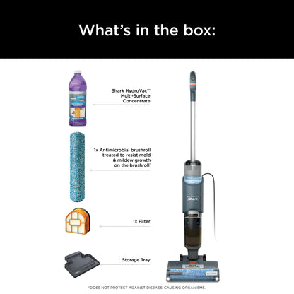 Shark Hydrovac Messmaster Corded 3-in-1 Vacuum, Mop, and Self-Cleaning System - Model WD161