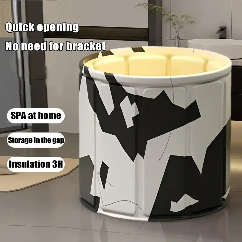 Foldable Portable Bathtub for Adults - Freestanding Thermal Spa Soaking Tub for Home and Outdoor Use, Quick Setup, 31.49" x 25.98