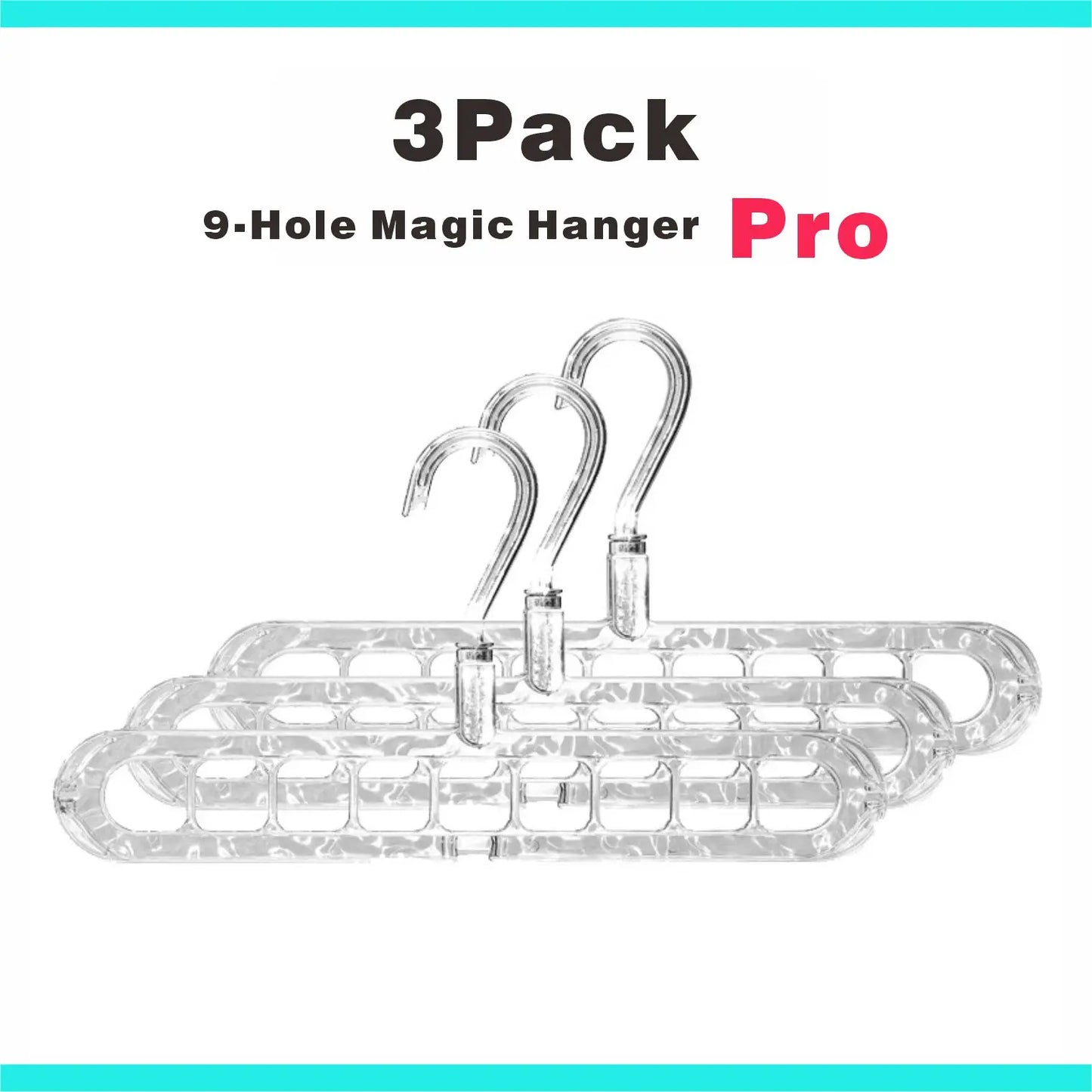 3/5-Pack Heavy-Duty Foldable Plastic Hangers with 9 Holes - Anti-Slip, Space-Saving Closet Organizer for Wardrobe, Dorm Storage Organizer #Summervibes