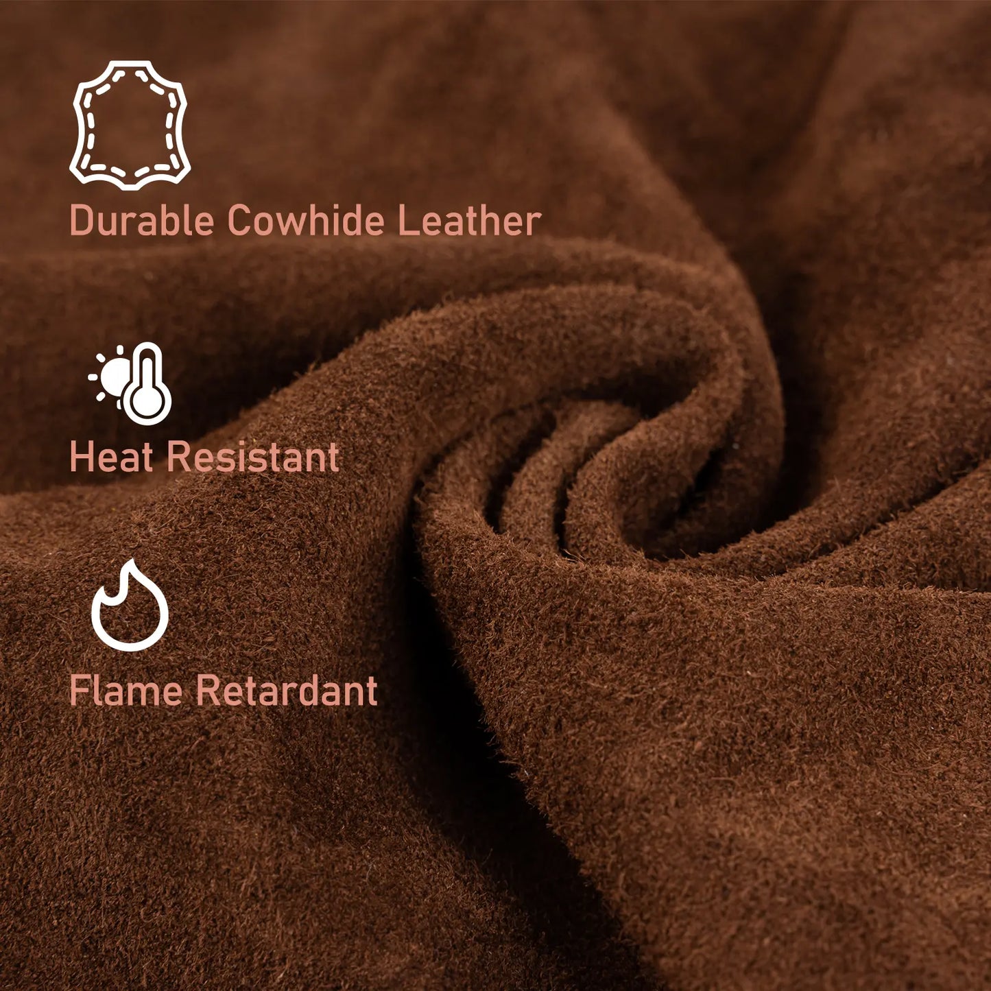 YESWELDER Heavy Duty Cowhide Leather Welding Apron | 41" Length Flame Retardant Apron with 6 Storage Pockets for Welders, Blacksmiths, Woodworkers