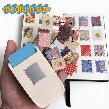 Large Stamp Puncher & Embossing Tool, Can Be Cut to 0.82 in × 1.02 IN, Stamp-Style Decorative Cutter, for Handmade Books/Albums/Cards/Office Supplies/Scrapbooking。1.97In*3.64In*1.43In