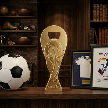 FIFA World Cup 2026 Premium Glass Set - Gold-Rimmed Trophy Design for Gifting, Home Use, and Barware - Reusable Bottles and Mugs