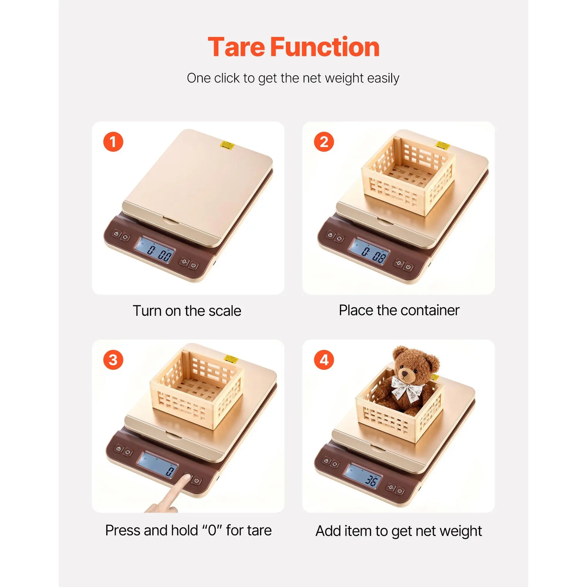【Summervibes】Vevor Digital Shipping Postal Scale, 0.1 Oz High Accuracy, 88 Lbs Postal Scale with Hold/Tare/Auto-Off Function, Flip Holder Design & Easy Calibration, Fit for Home and Office Use, Battery Included
