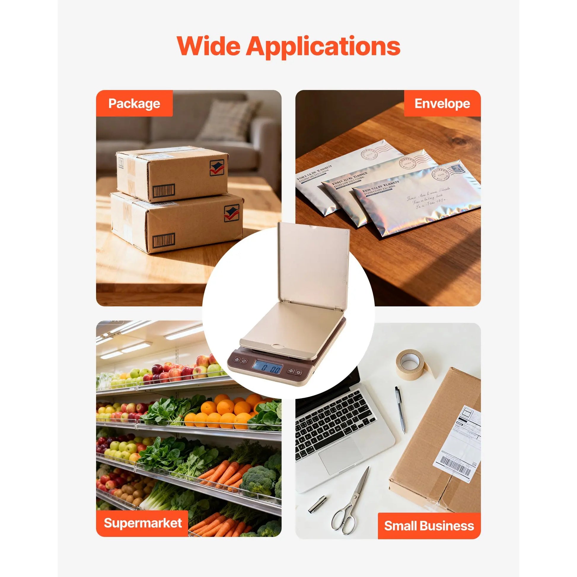 【Summervibes】Vevor Digital Shipping Postal Scale, 0.1 Oz High Accuracy, 88 Lbs Postal Scale with Hold/Tare/Auto-Off Function, Flip Holder Design & Easy Calibration, Fit for Home and Office Use, Battery Included