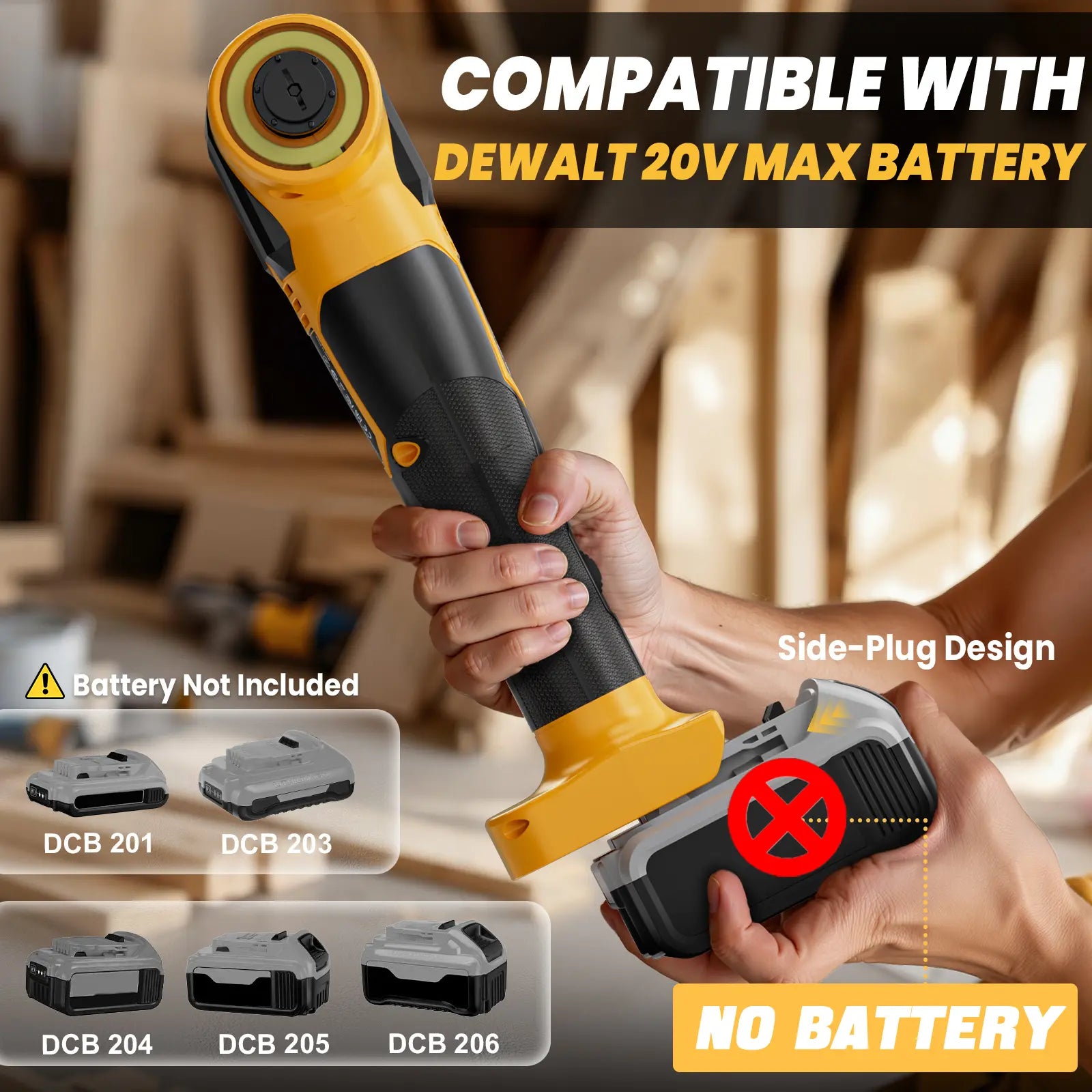 Upgrade Cordless Oscillating Tool Compatible with Dewalt 20V Battery(No BATTERY!!), Brushless Multi Tool Kit with 6 Speed for Cutting Wood Remove Grout & Sanding,Led Light