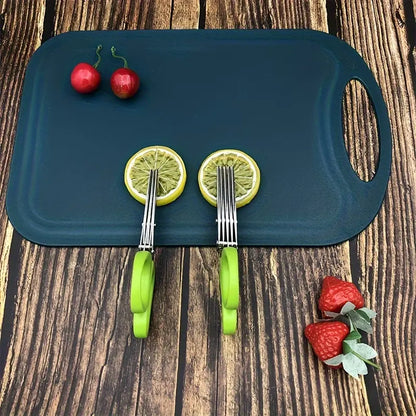 3-Layer Stainless Steel Kitchen Scissors, Kitchen Shears, Multifunctional Onion & Herb Chopper, Durable with Protective Cover & Cleaner, Ergonomic Handle