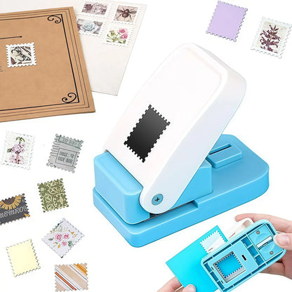 Large Stamp Puncher & Embossing Tool, Can Be Cut to 0.82 in × 1.02 IN, Stamp-Style Decorative Cutter, for Handmade Books/Albums/Cards/Office Supplies/Scrapbooking。1.97In*3.64In*1.43In