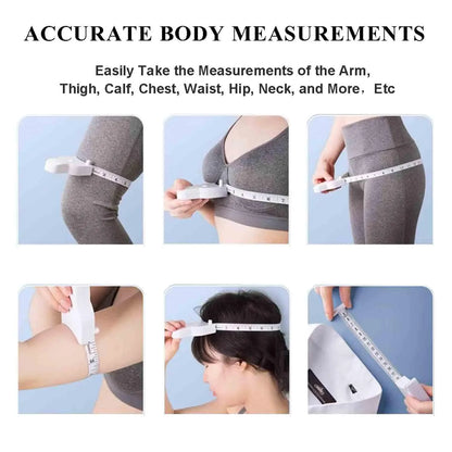 LZDJTQ Retractable Flexible Body Measurement Tape 60 Inch / 150Cm 2-Sided with Accurate Lock Pin and Push Button for Waist Hip Arm Leg Fitness & Sewing