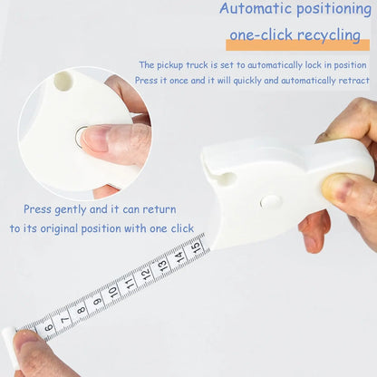 LZDJTQ Retractable Flexible Body Measurement Tape 60 Inch / 150Cm 2-Sided with Accurate Lock Pin and Push Button for Waist Hip Arm Leg Fitness & Sewing