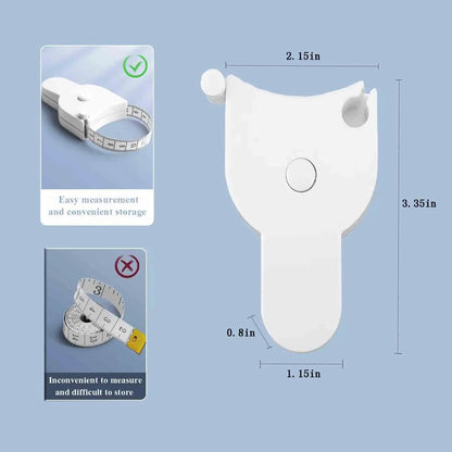 LZDJTQ Retractable Flexible Body Measurement Tape 60 Inch / 150Cm 2-Sided with Accurate Lock Pin and Push Button for Waist Hip Arm Leg Fitness & Sewing