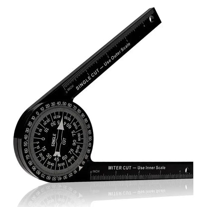 7-Inch Miter Saw Protractor, Aluminum Measuring Tool with Precision Laser-Engraved Scale & Accurate Teflon Mechanism, Multi-Industry Use for Woodworking & Construction, Ideal for Crown Molding