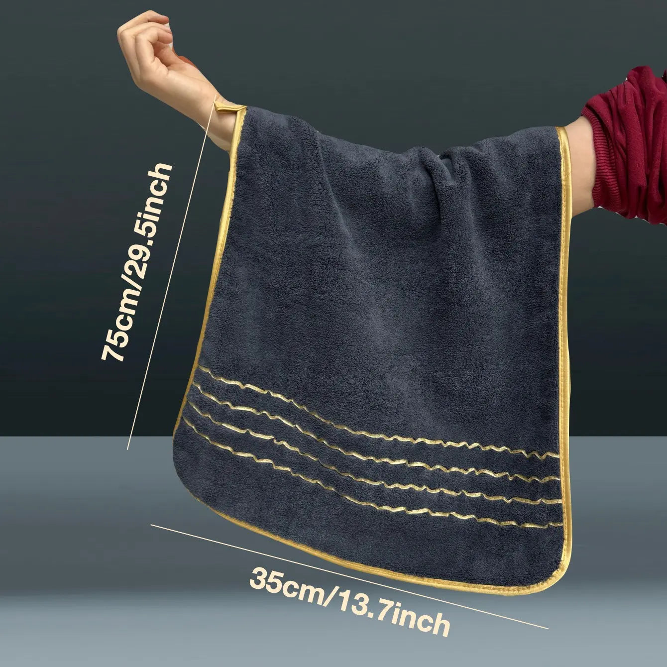 Premium 6-Piece Luxury Bathroom Towel Set - Soft, Absorbent, Quick-Drying Towels with Modern Aesthetic for Home and Spa, Ideal Gift with Superior Color Fastness and Reusability