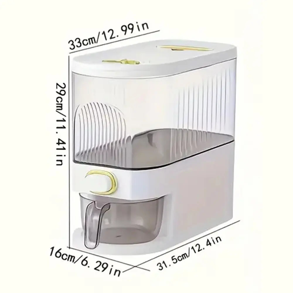 Extra Large Airtight Cereal Storage Containers Set (5Kg/10Kg) - Family Size Bulk Dispenser for Pantry Organization with Labels & Marker