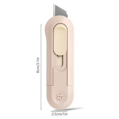 Retractable Box Cutting Knife, Utility Knife for Office Home Use, Cutting Supplies for Wrapping Parcels and Paperboard, Paper Cutters, Cardboard Cutter