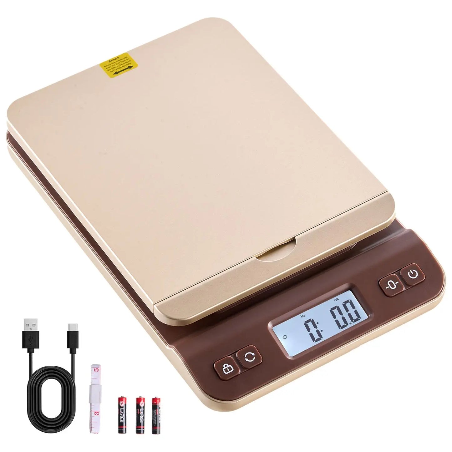 【Summervibes】Vevor Digital Shipping Postal Scale, 0.1 Oz High Accuracy, 88 Lbs Postal Scale with Hold/Tare/Auto-Off Function, Flip Holder Design & Easy Calibration, Fit for Home and Office Use, Battery Included